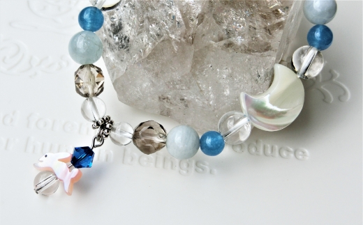 オリジナルブレスレット「月とうさぎ」【007D-053】