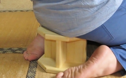 手作り木製 正座用補助椅子2脚【007D-076】