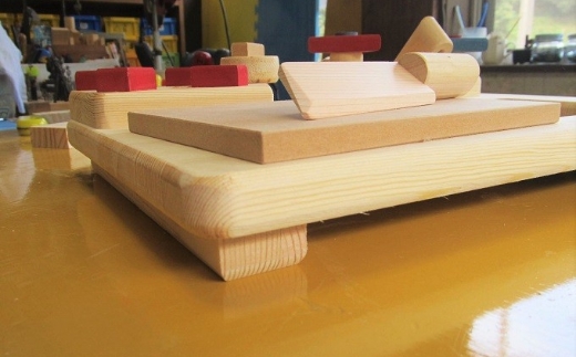 手作り木製 卓上ままごとキッチンRBM【007D-078】