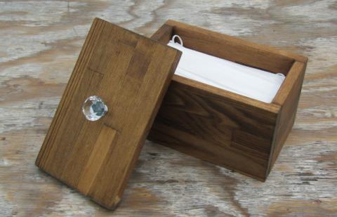 手作り木製 小物入れにもなるマスクストッカー【007D-086】