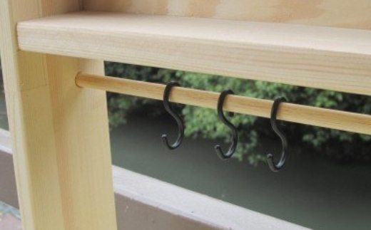 ままごとキッチン・棚付き 大きなレンジ付き 素材色 DHK-R【007A-044】