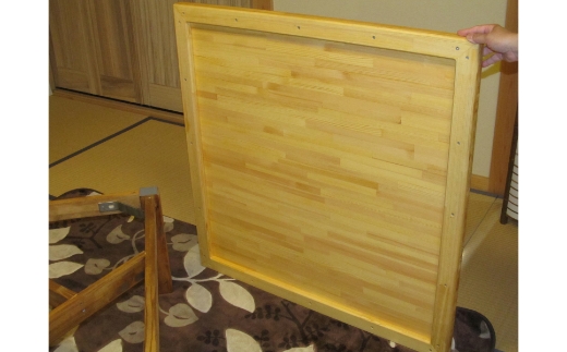 手作り木製 ローテーブル「こたつにも使ってね」【007A-057】