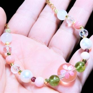 オリジナル根付・羽織紐セット 「葉桜の咲く頃」【007B-060】