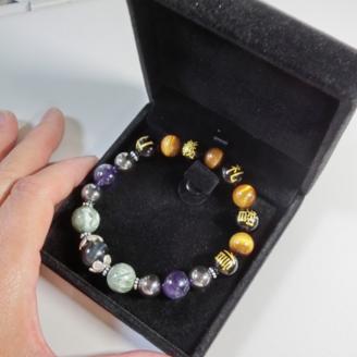 天然石ブレスレット「五常の教え」【007B-064】