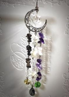 天然石簪（かんざし）「Crescent Moon(三日月) 」【007B-066】