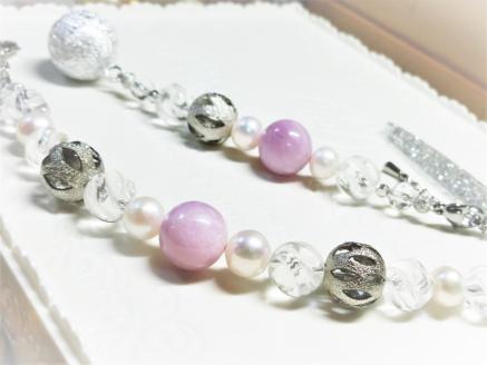 オリジナル根付・羽織紐セット 「純白のプライド」【007B-079】