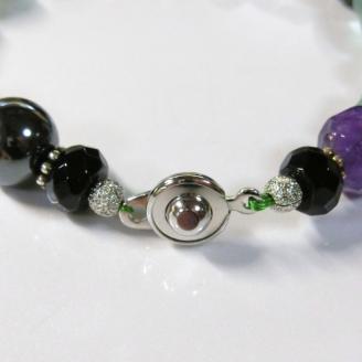 天然石ブレスレット「癒しのフクロウ」金運【007B-081】