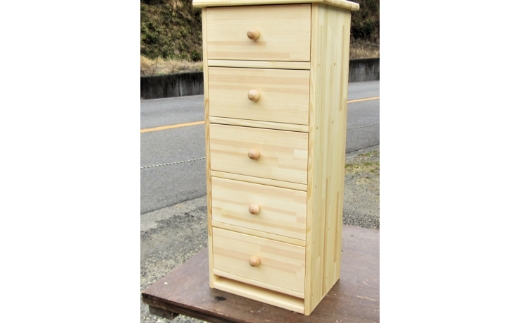 手作り 木製 キャビネット 5段【007B-107】