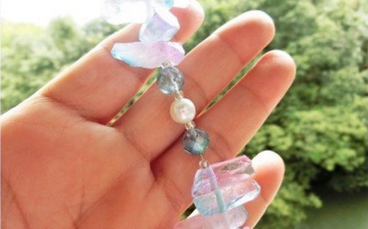 オリジナル天然石サンキャッチャー「Angel light～天使の光～」【007C-050】