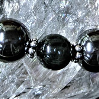 天然石ブレスレット 「戦う戦士たちへ」ブラック【007C-076】