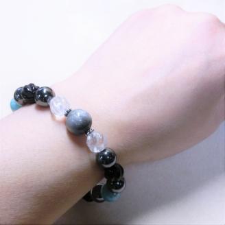 天然石ブレスレット 「未来への羅針盤」【007C-078】