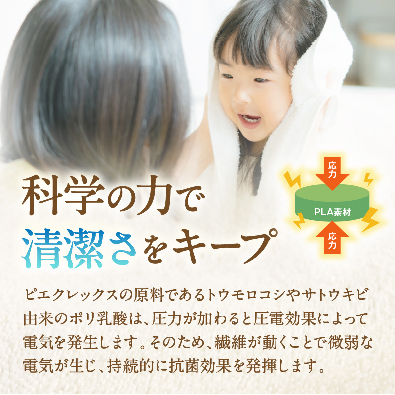 「土にかえるタオル」ハンカチ同色2枚セット PLAS-100 P-FACTS【011E-035】