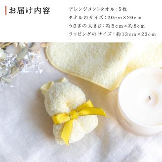 【泉州タオル】カラフルミニうさぎ5体セット【033D-007】