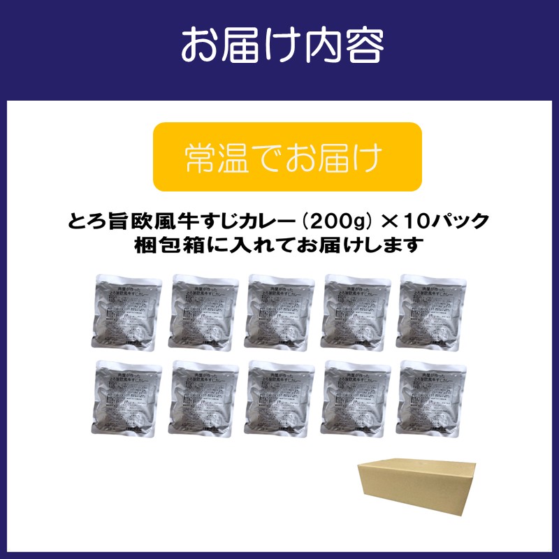 とろ旨欧風牛すじカレー（200g×10パック） ※お届け不可地域あり【069D-012】