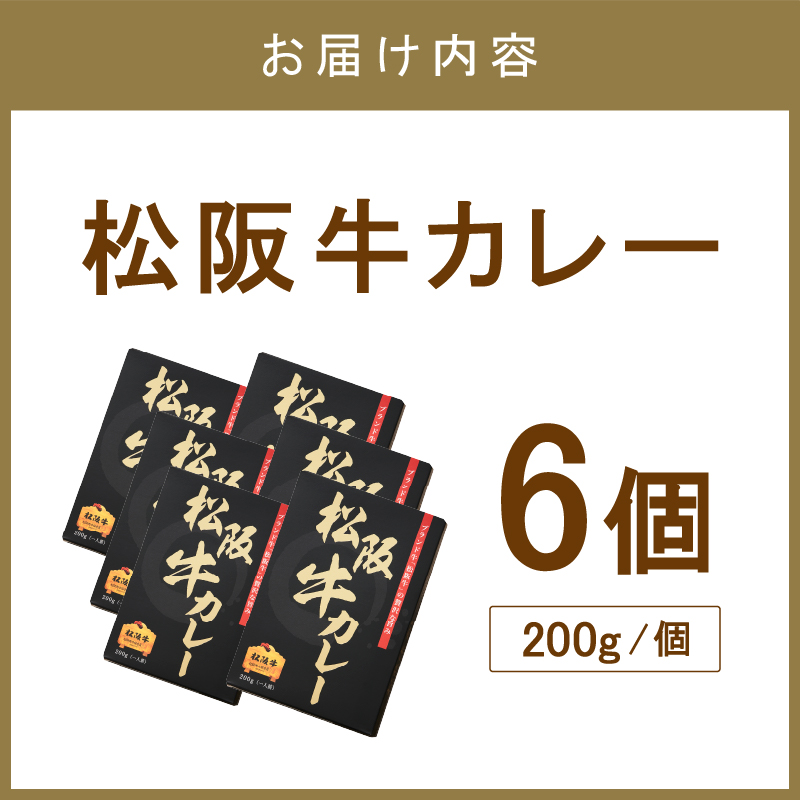 松阪牛カレー 200g×6個セット【108C-001】
