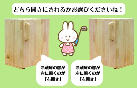 手作り木製 収納メインの小型冷蔵庫 ～一人暮らし用～【007B-120】