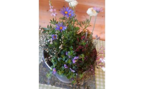 花の寄せ植え　35cm鉢【005C-006】