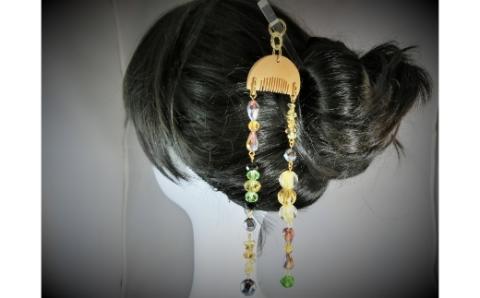 天然石簪（かんざし）「雷光の轟輝（とどろき）」【007B-073】