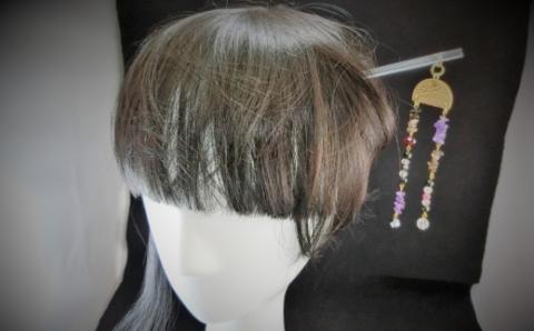 天然石簪（かんざし）「哀愁の斬気（ざんき）」【007B-074】