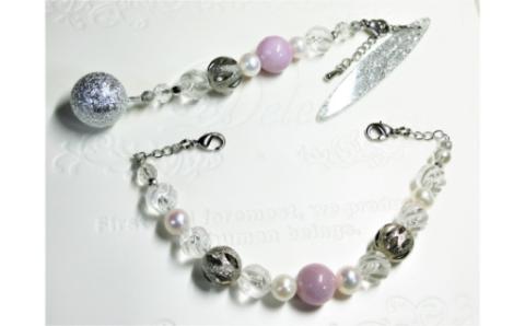 オリジナル根付・羽織紐セット 「純白のプライド」【007B-079】