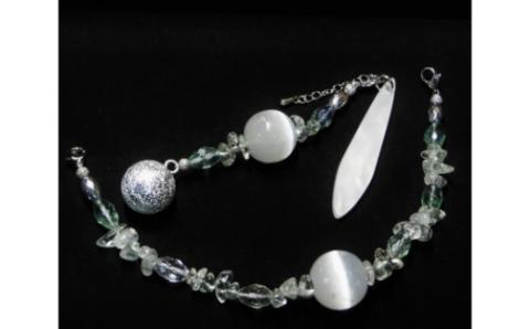 オリジナル根付・羽織紐セット 「岸辺に咲く花（Fleur de Rocaille）」【007B-080】