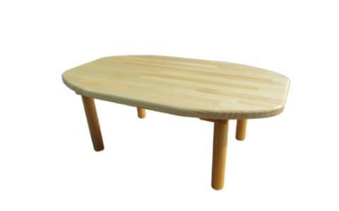 手作り木製 小判型ちゃぶ台【007B-083】