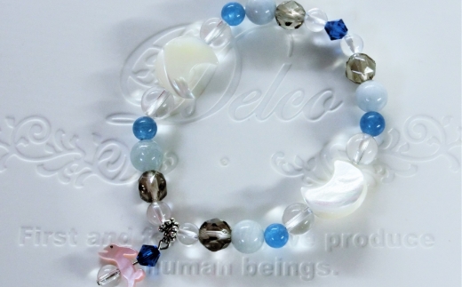 オリジナルブレスレット「月とうさぎ」【007D-053】