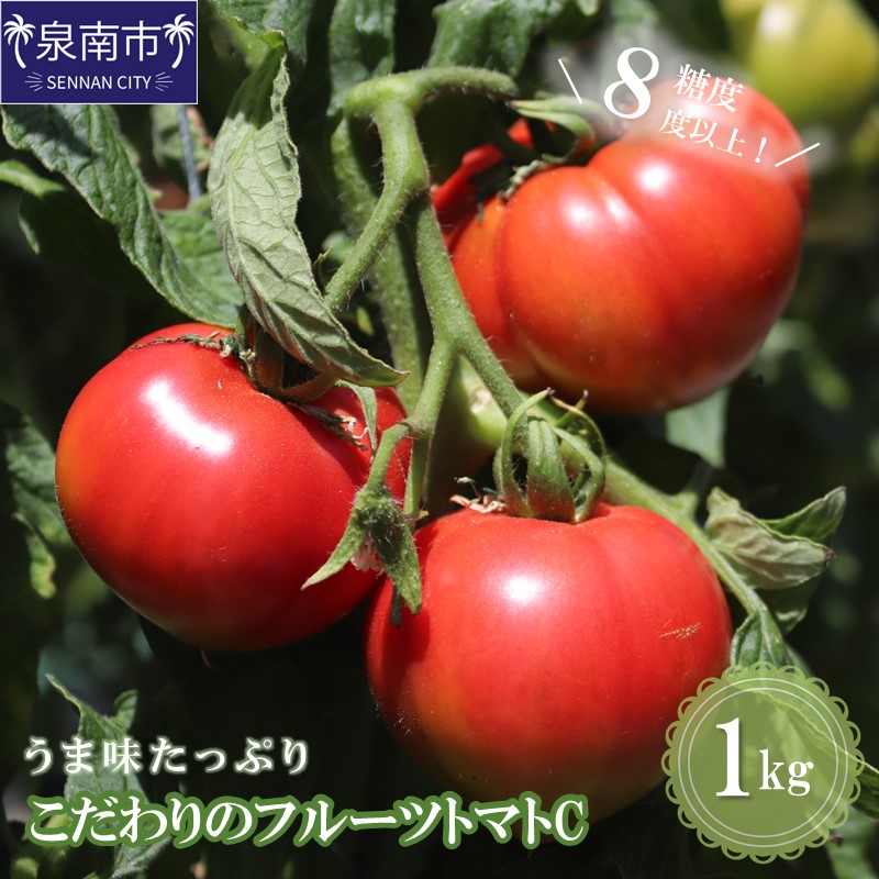 【糖度8度以上】うま味たっぷり こだわりのフルーツトマトC 1kg ※お届け不可地域あり【093E-002】