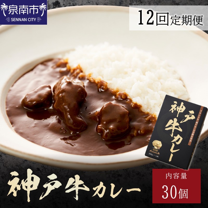 神戸牛カレー200g×30個セット 12ヶ月定期便【108A-008】