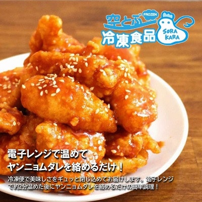 ヤンニョムチキン 900g(300g×3パック) 韓国チキンをご家庭で レンジで温めるだけ 冷凍便【配送不可地域：離島】