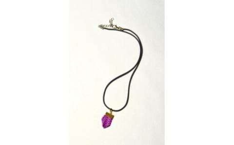 【一つ一つ手作り】色鮮やかな 真田紐 アクセサリー 3点 セット （ ブレスレット ・ イヤリング ・ ネックレス ） 紫色