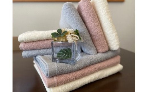 【抗ウイルス加工】 バス ＆ フェイス タオル 3枚 セット ( オフホワイト )