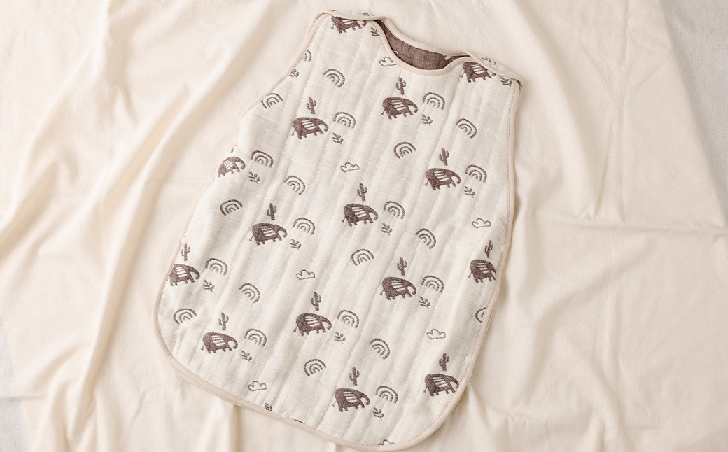 6重ガーゼ織スリーパー×1枚 （ベージュ） 綿 コットン ベビー キッズ 子供服 オールシーズン 出産祝い お祝い ギフト 赤ちゃん用品 ベビー用品 日本製