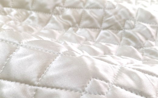 【アイボリー】シルクサテン100％ まくらパッドM【43×63cm】