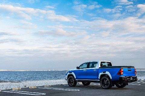 【トヨタ ハイラックス GR SPORT】 ピラーパネル  4ピース （AES製） 【カーボン柄 ブラック仕様】 2911-9140 自動車 車 パーツ カスタム TOYOTA HILUX GR SPORT GUN125