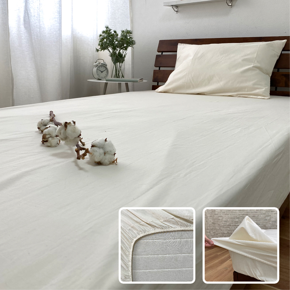 【ダブルサイズ】コットン100％ボックスシーツ ダブルサイズ