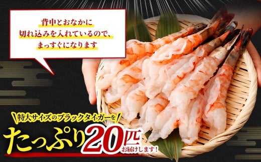 特大 ブラックタイガー 殻なし ビッグサイズ（20匹）