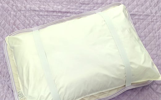 【パープル】シルキーコットン まくらパッド2枚組M【43×63cm】