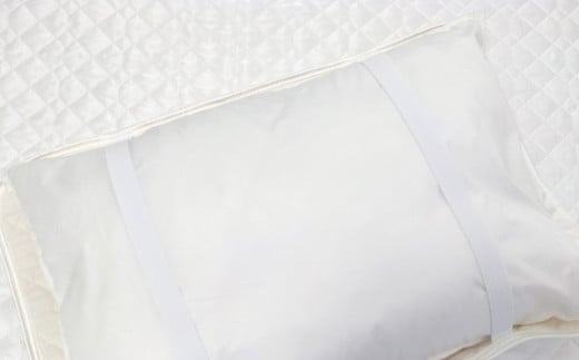 【ホワイト】シルキーコットン まくらパッド2枚組S【35×50cm】