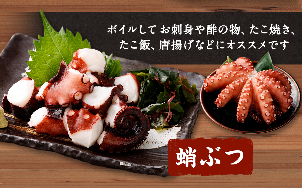 大阪産 泉タコ （生たこ） 計1.3kg 650g（1～3杯）×2袋 魚介類 海鮮 タコ たこ 真蛸 スミ抜き 塩もみ処理 下処理済み 簡単調理 冷凍
