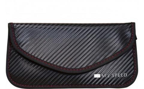 リレーアタック ガード ポーチ Ⅲ カーボンファイバー柄 車両盗難防止 盗難防止 防犯 スマートキー専用 キーケース 収納 スマートキー3つ収納可能