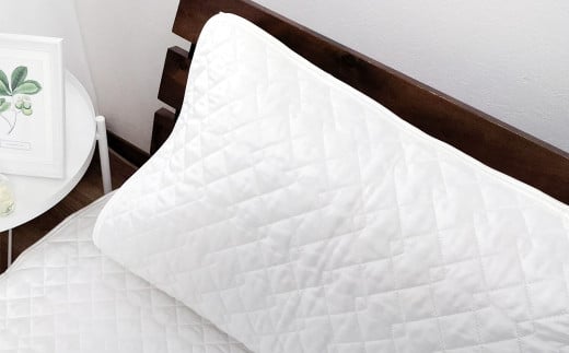 【ホワイト】シルキーコットン まくらパッドS【35×50cm】