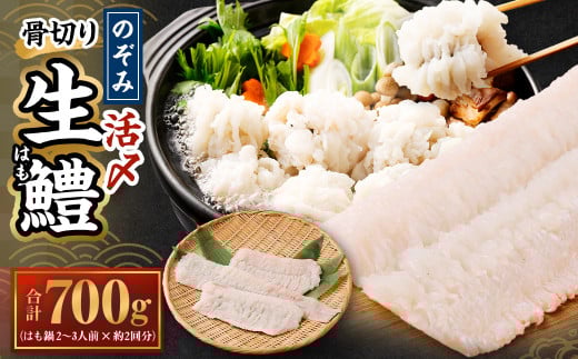 のぞみ 活〆 骨切り 生鱧 700g 【2026年5月上旬から12月上旬発送予定】はも ハモ 鱧 活締め 生はも はも鍋 天ぷら