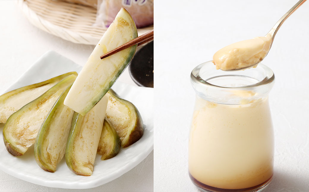 水なすの浅漬け 8個 ＋ ご褒美プリン 6個 【2024年5月上旬から9月下旬発送予定】