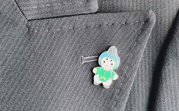 みづまろくん「ピンバッジ」 ／ ご当地キャラクター ご当地 キャラ マスコットキャラクター マスコット ゆるキャラ キャラクターグッズ オリジナル 応援 地域応援 かわいい 可愛い 癒し 癒やし みづまろくん 大阪府