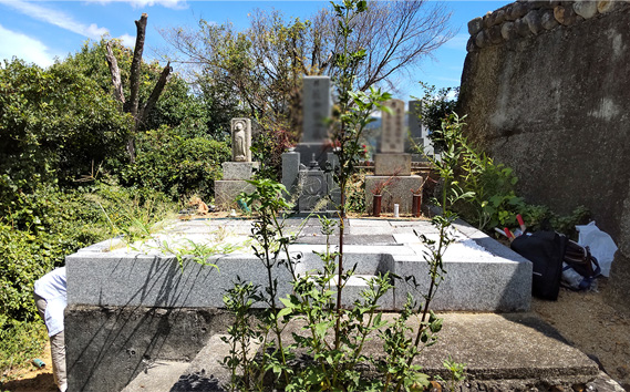 お墓清掃サポート業務 ／ チケット お墓管理 屋外確認 墓石清掃 区画内草引き 代行業務 大阪府