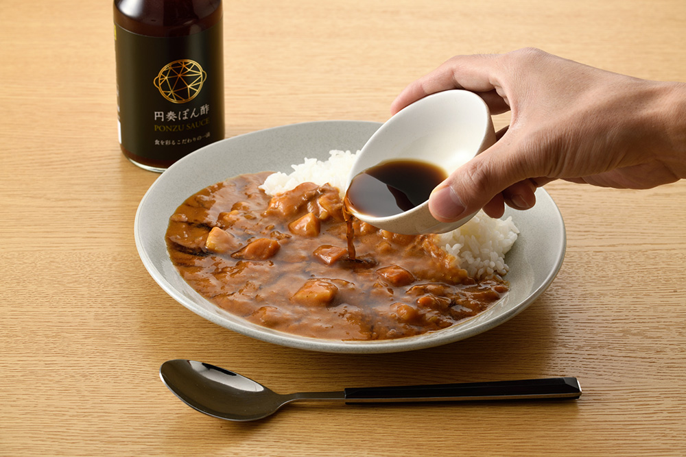 しまもと名水使用 円奏ぽん酢（6本入） ／ ポン酢 調味料 自然素材 熟成 まろやか 鍋料理 卵かけご飯 カレー ぽんカレー 出汁 柑橘 柚子 すだち 昆布 鰹節 大阪府