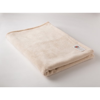 綿100%綿毛布シングルサイズ・ベージュ色