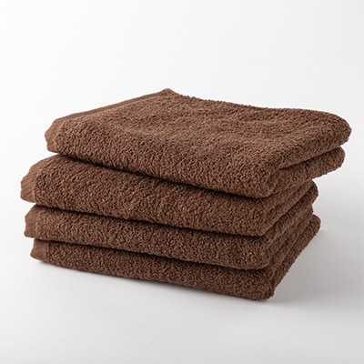 泉州産フェイスタオル4枚セット・ブラウン