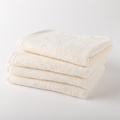 泉州産フェイスタオル4枚セット・アイボリー